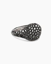Pavé Pinky Ring in White Gold with Black Diamonds